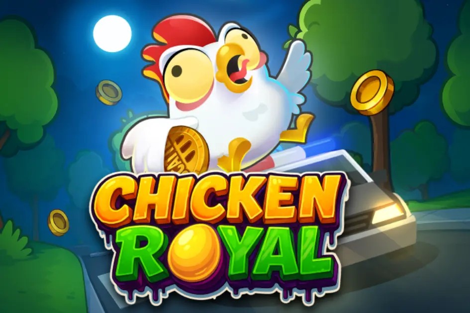Chicken Royal slot logo by InOut at Casea Casino