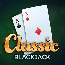 Classic Blackjack slot logo by Red Tiger Gaming at Casea Casino