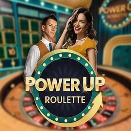 PowerUP Roulette online game logo by Pragmatic Play on caseacasinoo.com